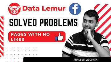 Data Lemur Pages with no likes question solution | Facebook SQL Interview Question | Analyst Adithya