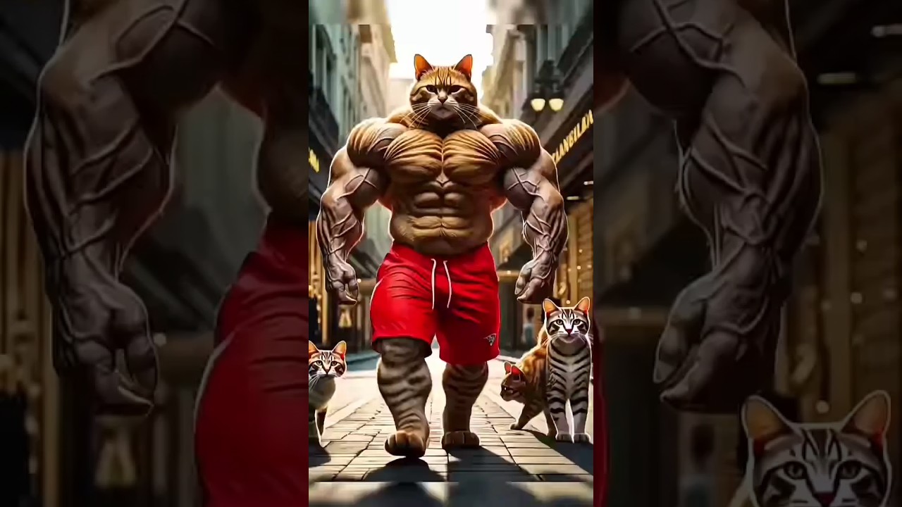 Bodybuilding cat🔥🔥/ 