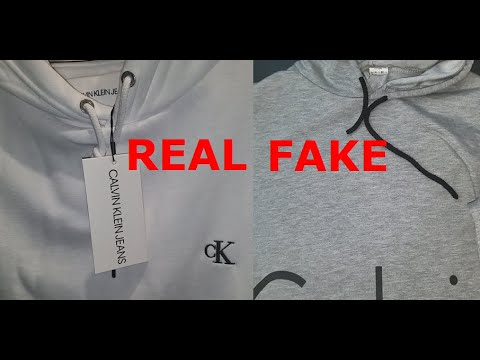 Calvin Klein hoodie real vs fake. How to spot counterfeit Calvin Klein ...