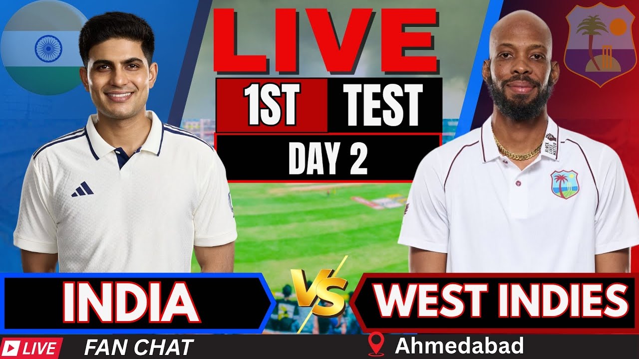 IND vs WI Live: NDIA vs WEST INDIES 1st Test Day 2 | Live Cricket Score ...