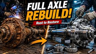 Rusted long Wheel Axle Rebuild | Full Repair Process