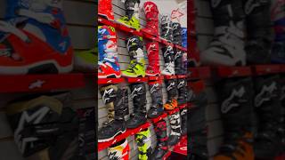 HUGE Alpinestars Motocross Boot Wall 🤯 #alpinestars #boots #dirtbike #motocross #subscribe
