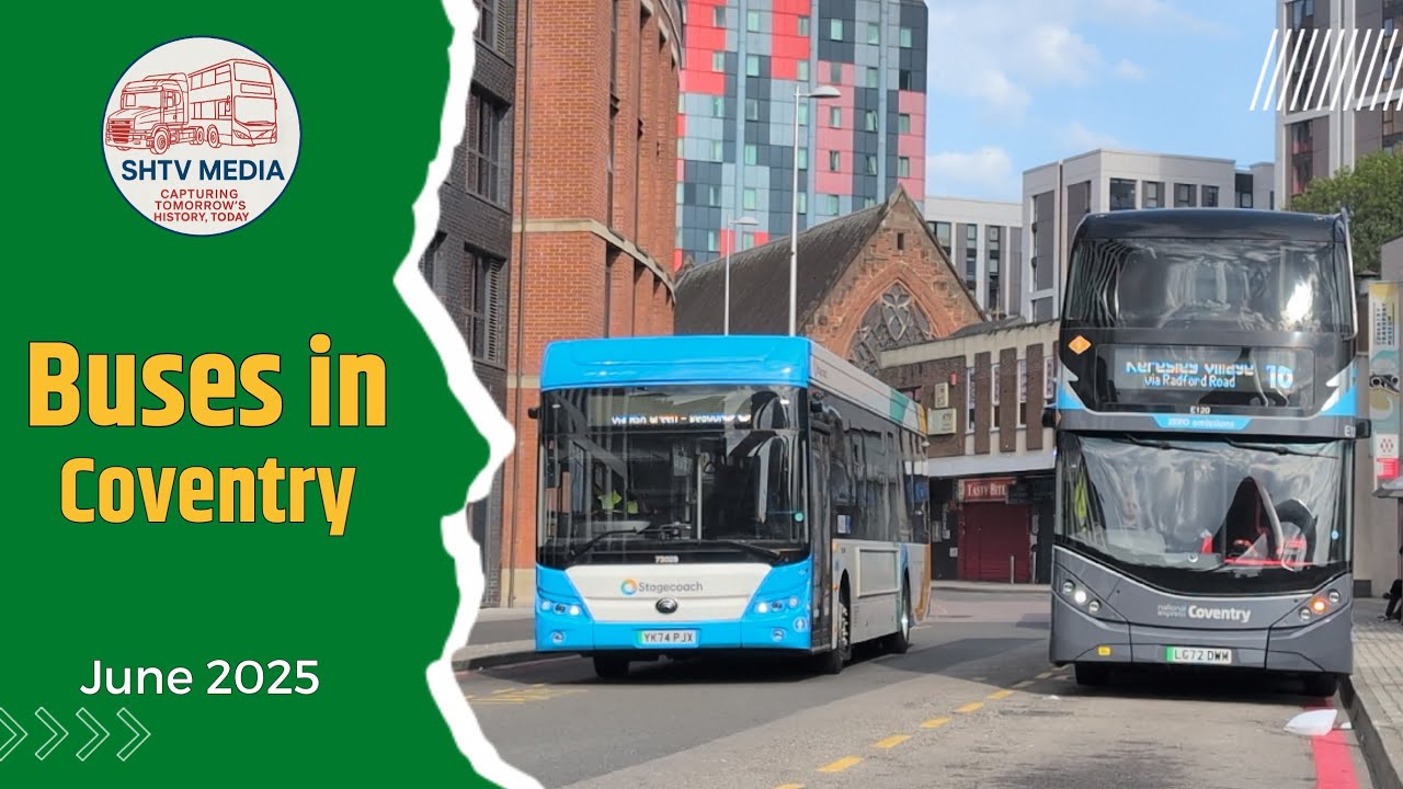 🚌 Buses in Coventry | City Centre Bus Spotting – June 2025