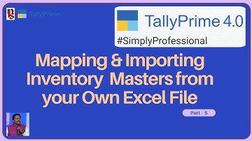 How to Import Inventory Masters from your Own Excel Sheet TallyPrime Release 4.0