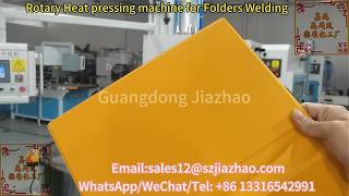 Automatic heat pressing welding and cutting machine for PU PVC leather file folders plastic welder