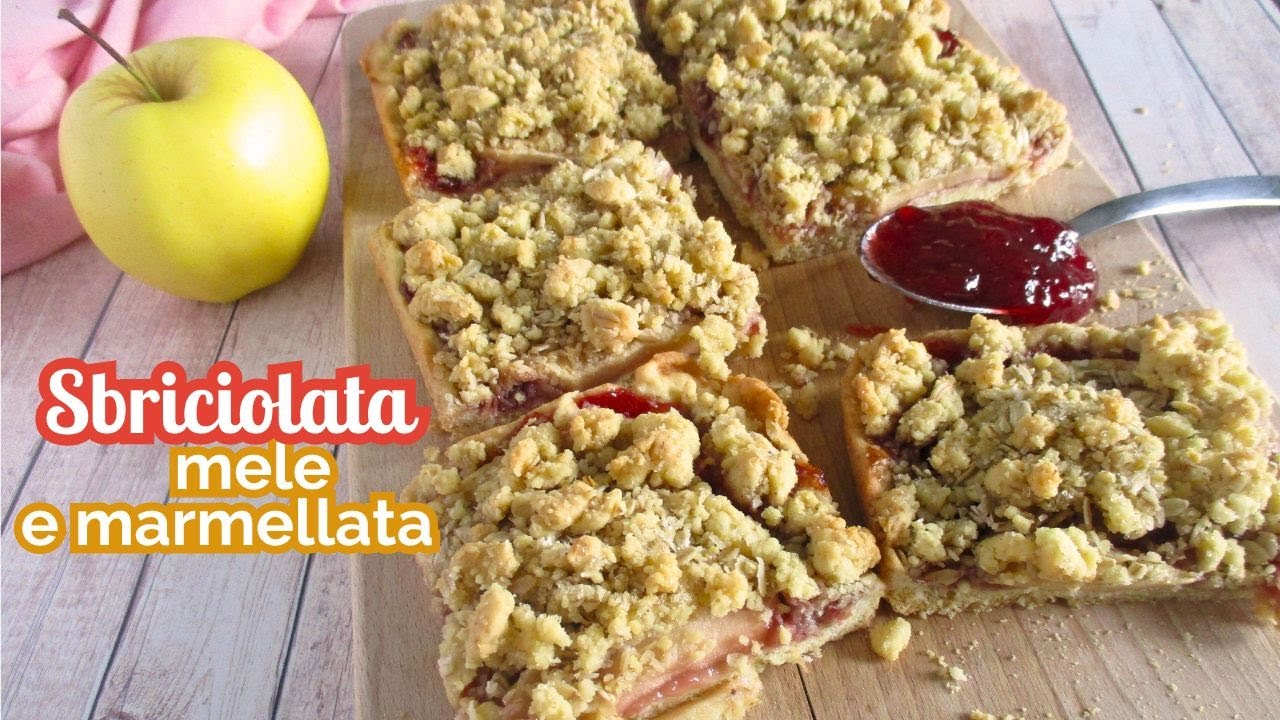 SBRICIOLATA DI MELE E MARMELLATA facilissima e velocissima - senza burro