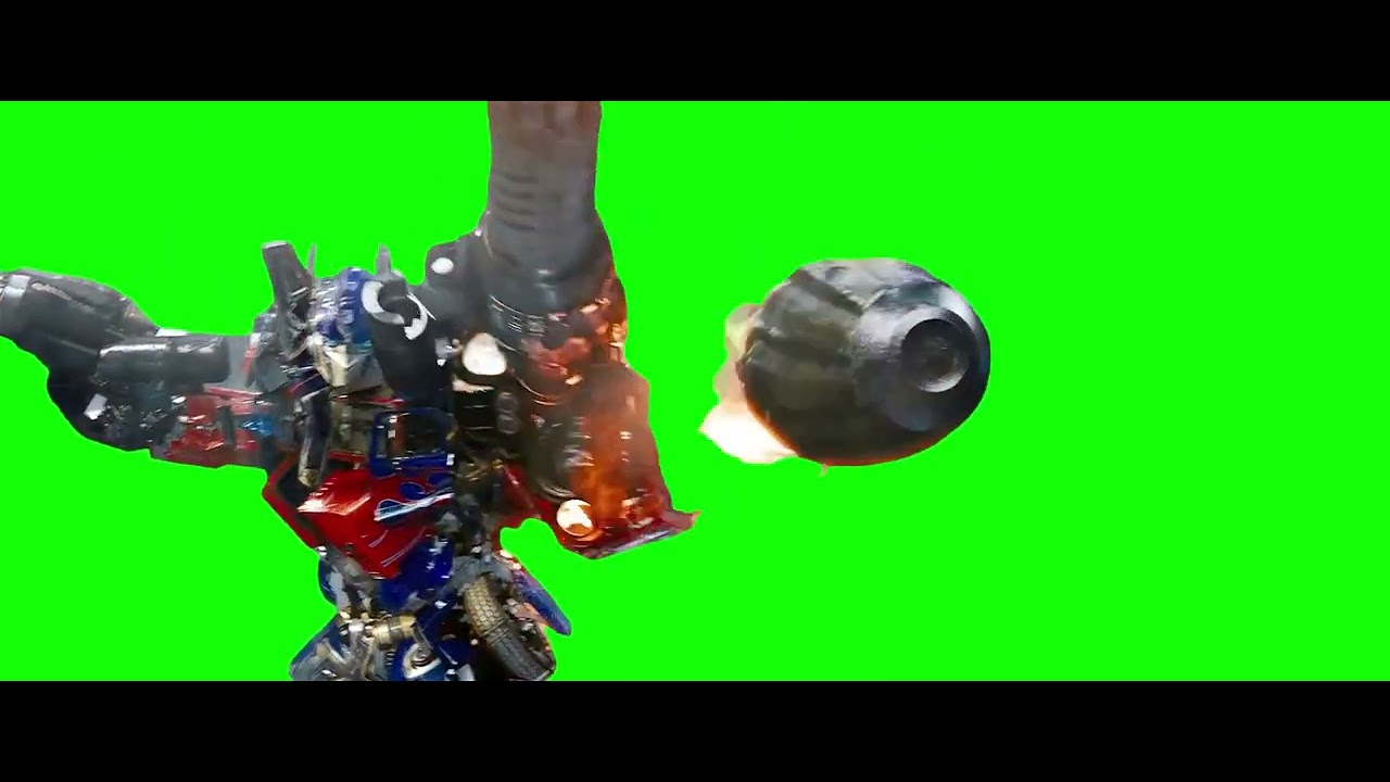 Optimus Prime shooting Megatron - Transformers 2 meme (Green Screen)