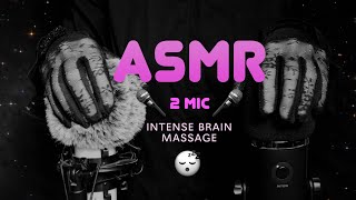 ASMR Massage cranial INTENSE with 2 mic | sleeping in 10 min 😴 #asmrsleep #asmrsounds #brushing