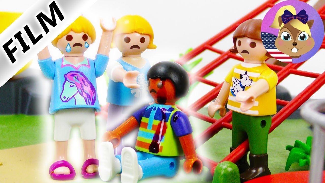 Playmobil Film - PLAYGROUND FIGHT! PIA HITS DAVE! CRIME OF PASSION! Vogel Family - YouTube