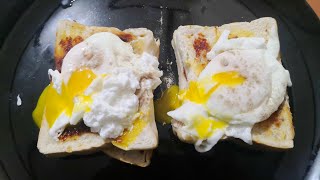 MARMITE POACH EGG BUTTER TOASTED BREAD