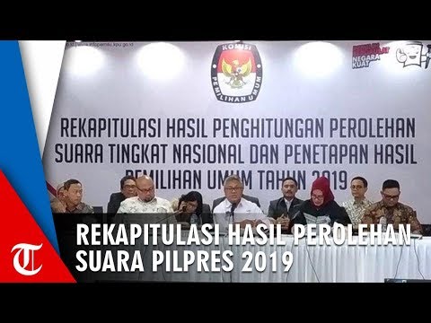 Rekapitulasi Hasil Penghitungan &amp; Perolehan Suara Pilpres 2019, Jokowi-Ma&#39;ruf Raih 55,41%