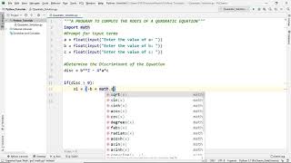 How to Determine the Roots of a Quadratic Equation in Python