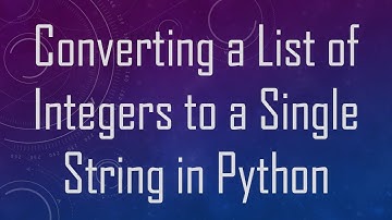 Converting a List of Integers to a Single String in Python