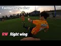 Pro footballer eye view right wing