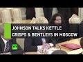 Boris Johnson talks Kettle Chips & Bentleys in Moscow
