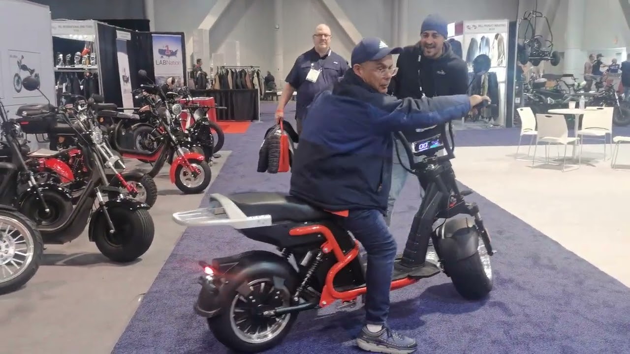 SoverSky 4000w-50MPH Fat Tire Scooter SL4 0 Ride Test at the Show of AIMExpo 2023 Las Vegas