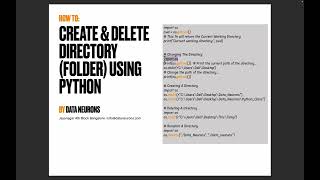 Working With Directories in Python #createdirectories #foldersinpython #howtocreate #osmodule