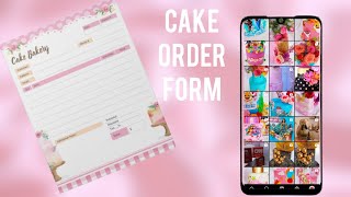 CAKE ORDER FORM on INSTAGRAM for your Cake Business. #cakebusiness #oluchiimoh