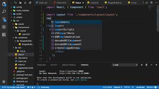 Starting Implementation of The Burger Builder Container