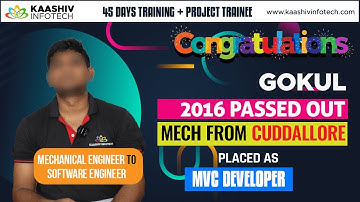Mechanical to MVC Developer👨‍💻KaaShiv Infotech Reviews - Dotnet full stack developer course in Tamil