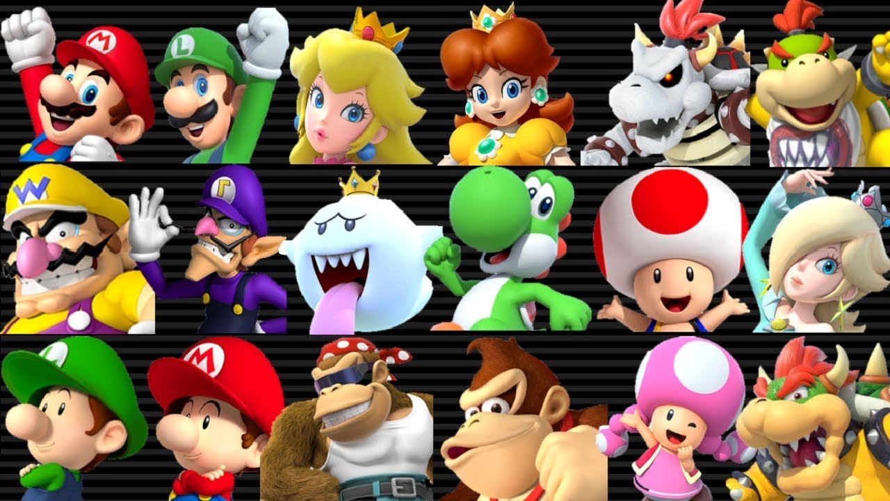 Mario Kart Wii - All Characters (4K HD) - YouTube