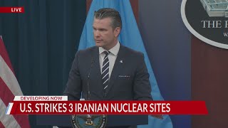 Pentagon holds briefing after US strikes on Iran
