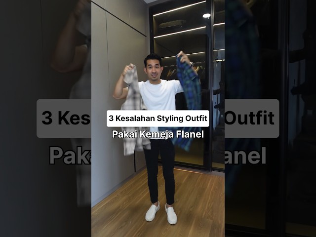 Biar lebih keren outfit kamu kalau pakai kemeja flanel ! #fashion #ootd #outfit #style class=