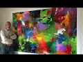 The making of cosmos an abstract painting by carlos grasso