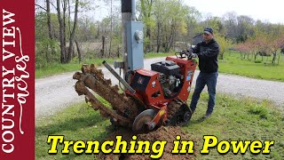 Trenching in Electricity to the New Pole Building