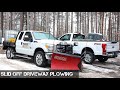 We Got The F250 Stuck Plowing Snow! | Snow Plowing Vlog