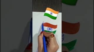 very easy?? flag art on the paper/ indian flag art#shorts #trending #viral #independence day
