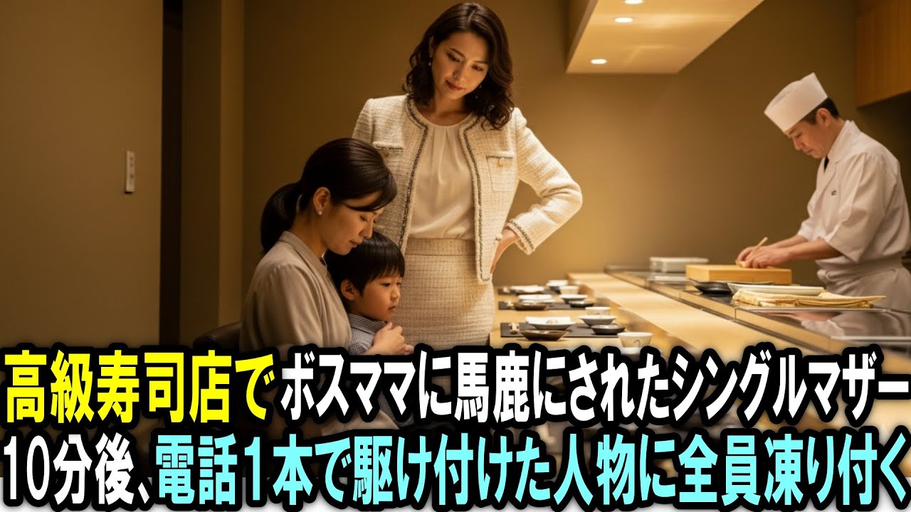高級寿司店でボスママに馬鹿にされたシングルマザー　10分後、息子の一本の電話で駆け付けた人物に全員が凍り付く…