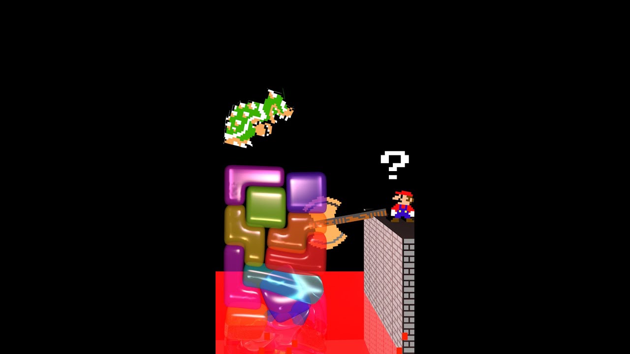 Bowser Narrow Escape Softbody Tetris