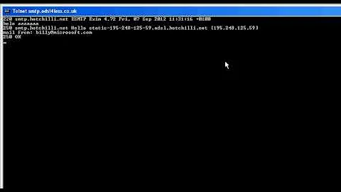 Como saber se o telnet deu certo?