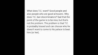 T.C. could be a discriminator himself (T.C. - Jukereise)