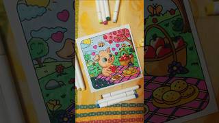 🌸🐷 A Sweet Spring Picnic! 🐷🌸  #coloringbook #colorwithme #ohuhumarkers #coloringpages