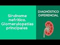 Diagnóstico Diferencial Síndrome nefrítico. Glomerulopatías principales