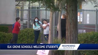 Elk Grove students return to classroom a year after shutdown