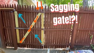 How to Fix and Lift Up a Sagging Gate DIY!