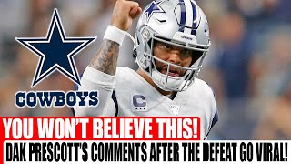 BREAKING: Dak Prescott’s Shocking Post-Game Comments After Loss Have Cowboys Fans Stunned
