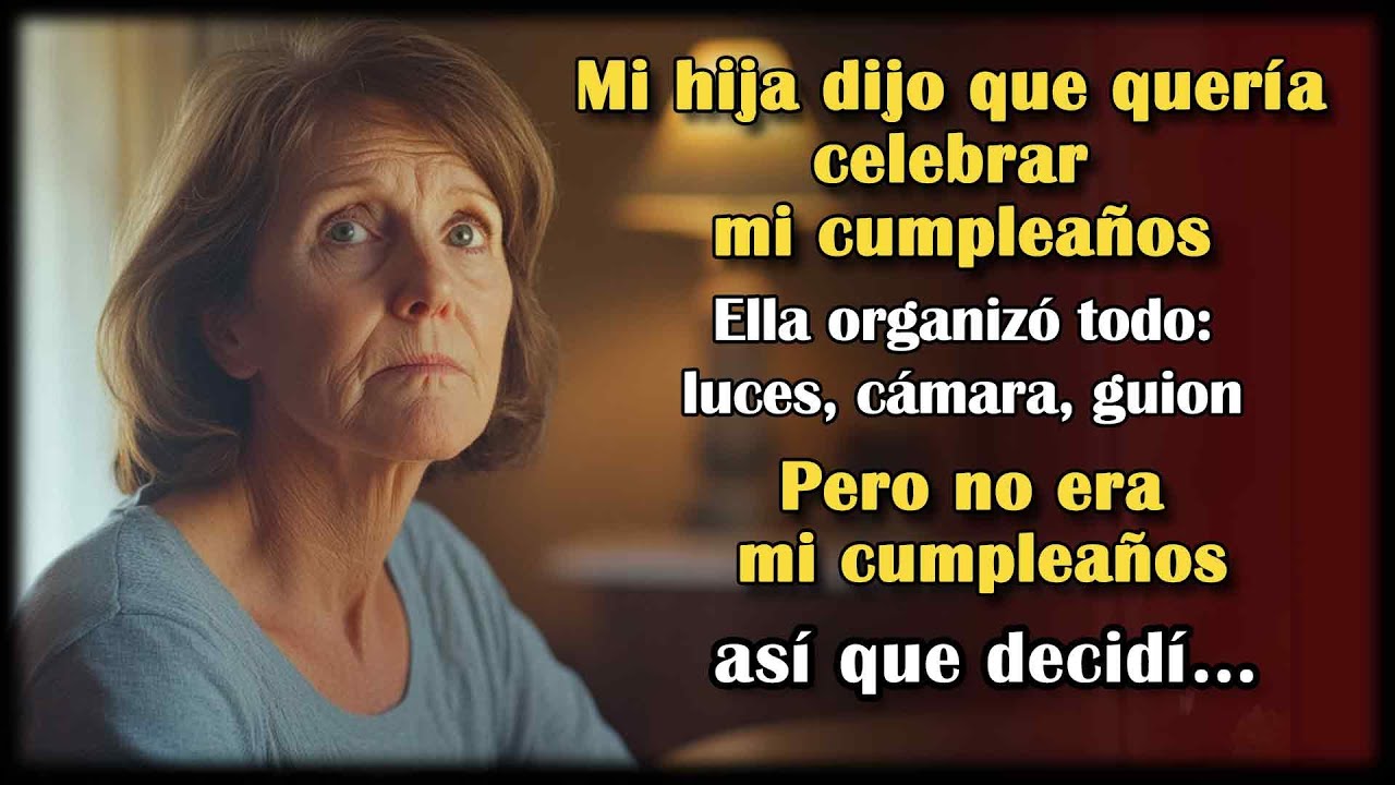 Mi hija organizó todo: luces, cámaras y guion para mi cumpleaños... pero no era mi cumpleaños
