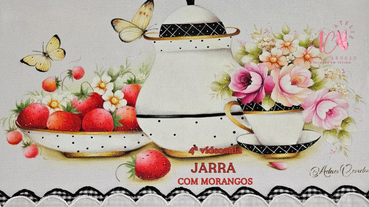 Vamos pintar uma Jarra com Morangos?