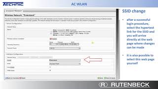 ACWLAN V18E - Software guidelines - Change of the SSID name screenshot 2