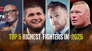 Celebrity Top 5 Richest MMA Fighters in the World 2025 #ufc #mmafighter Net Worth
