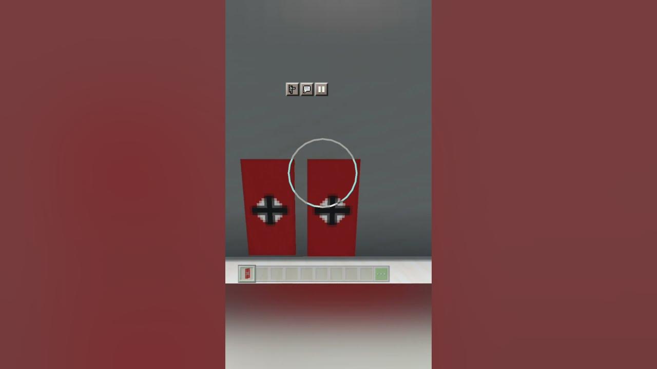 WW2 German nazi flag in minecraft pocket/java/bedrock edition part 35. #trending #viral #shorts