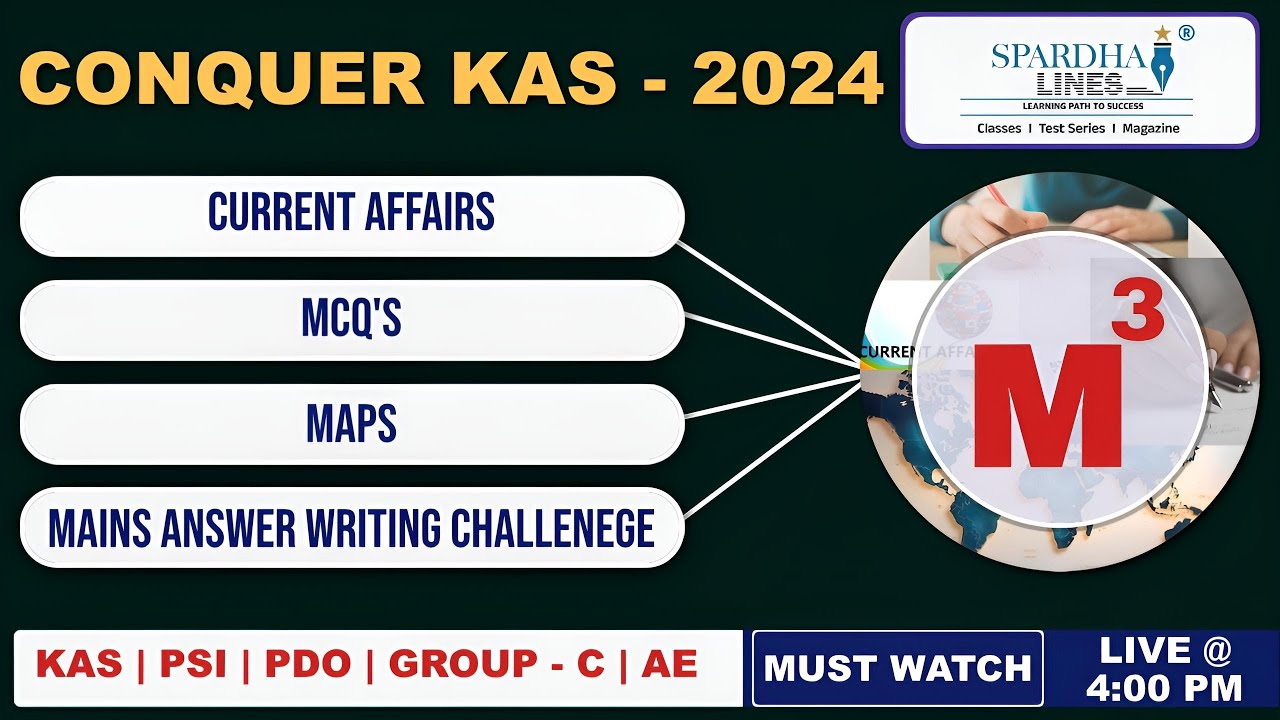 Conquer KAS 2024 With M3 MCQs, Maps, Mains Answer Writing Challenge