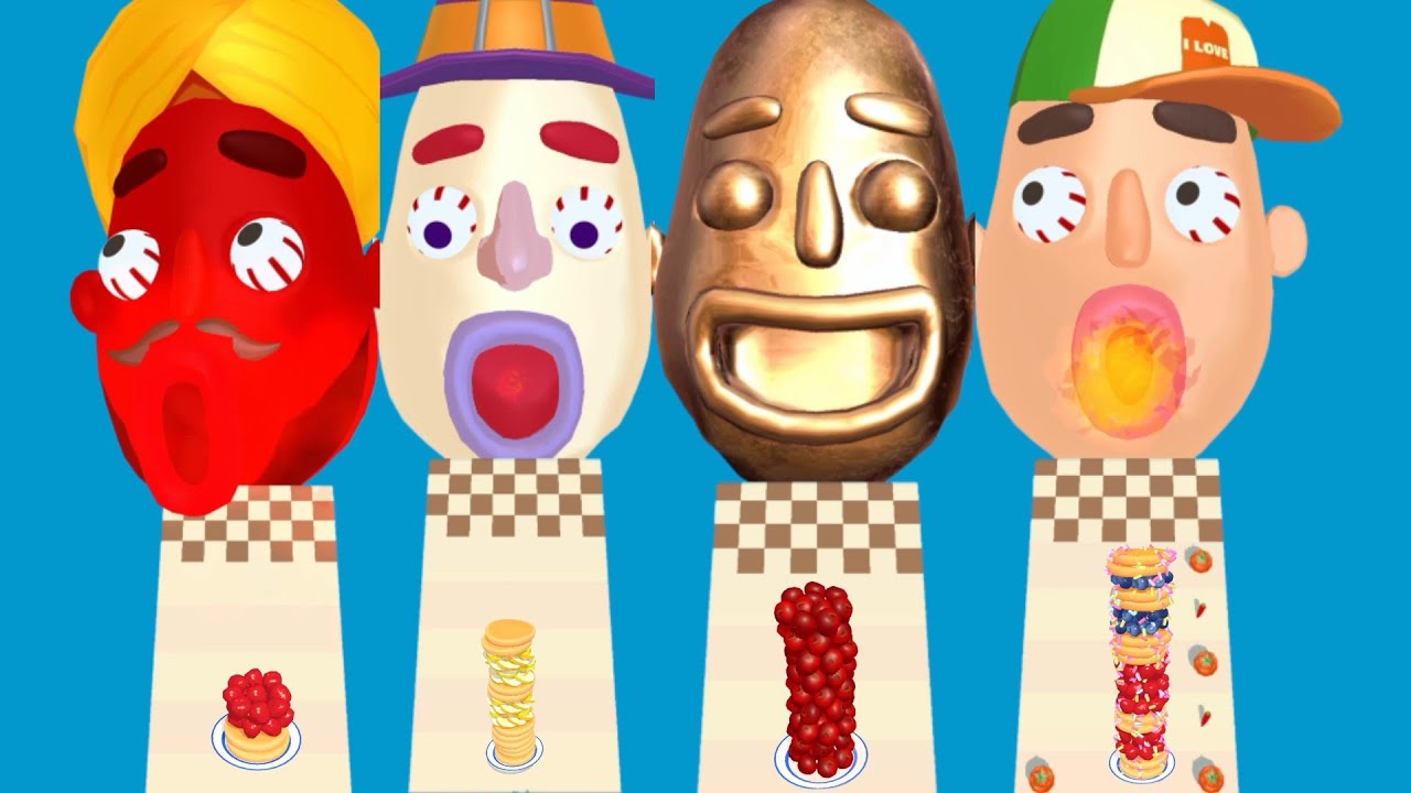 PANCAKE RUN vs HIDE ME,Mobile Games, Android Videos, Searching Gameplay,Part