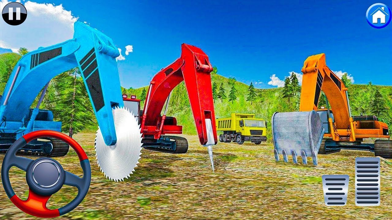 Heavy Excavator Rock Mining Stone Cutter Simulator Games Android Gameplay Live Streaming