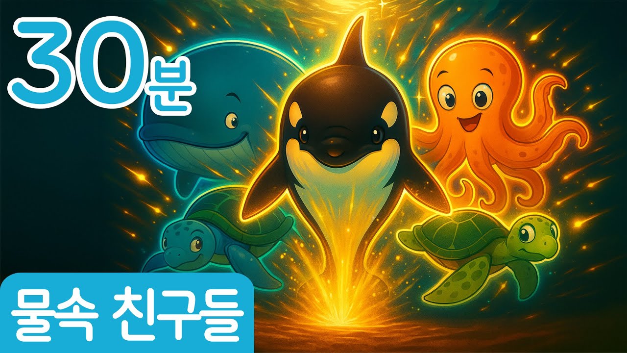 물속 친구들 | 바다 동요 | 동요연속듣기 | 30분 연속재생 | 어린이 동요 | 망둥이키즈