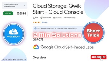 Cloud Storage Qwik Start Cloud Console | #GSP073 | #shorttrick